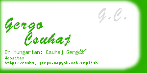 gergo csuhaj business card